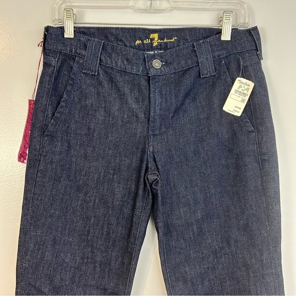 NWT 7 For All Mankind Blue Denim Flare Boot Cut Jeans Size 28 - Picture 2 of 12